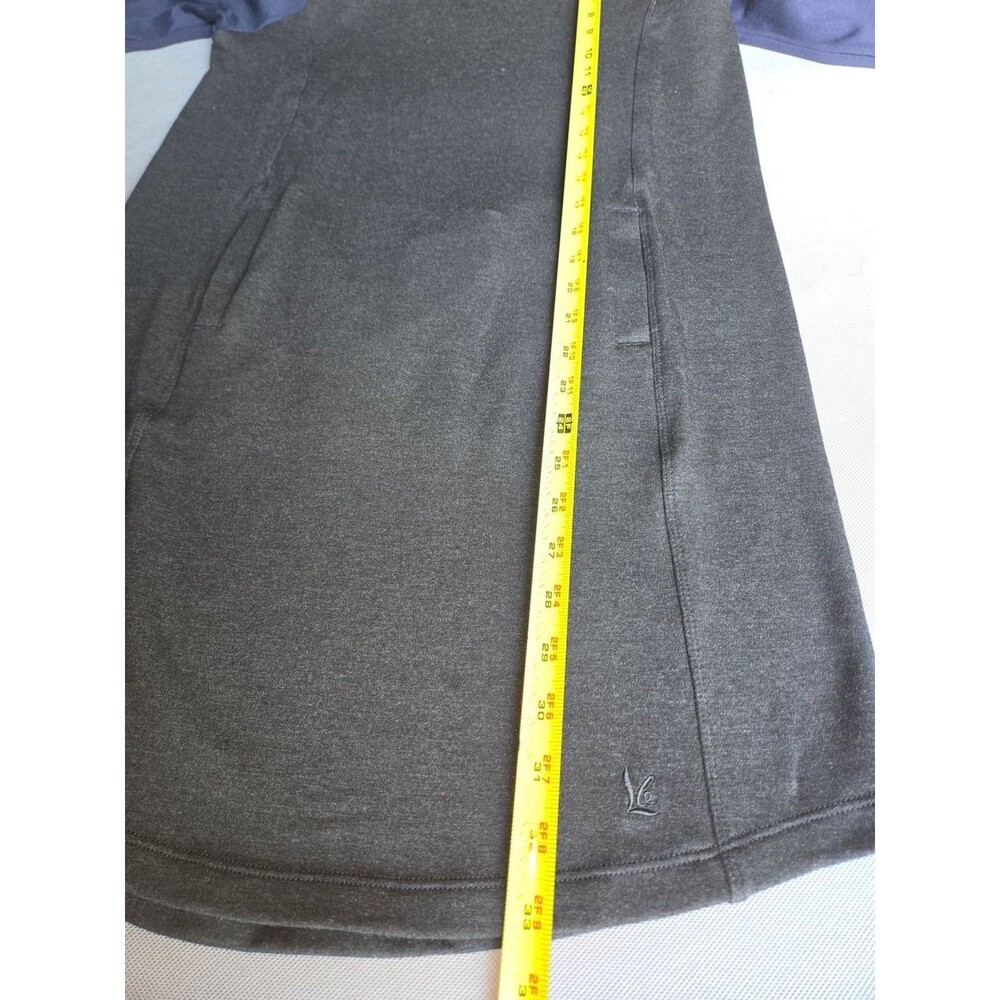Lightbare Women's Fleece Tunic Sweatshirt Dress Gray/Navy XS NWT with Pockets - Picture 11 of 14